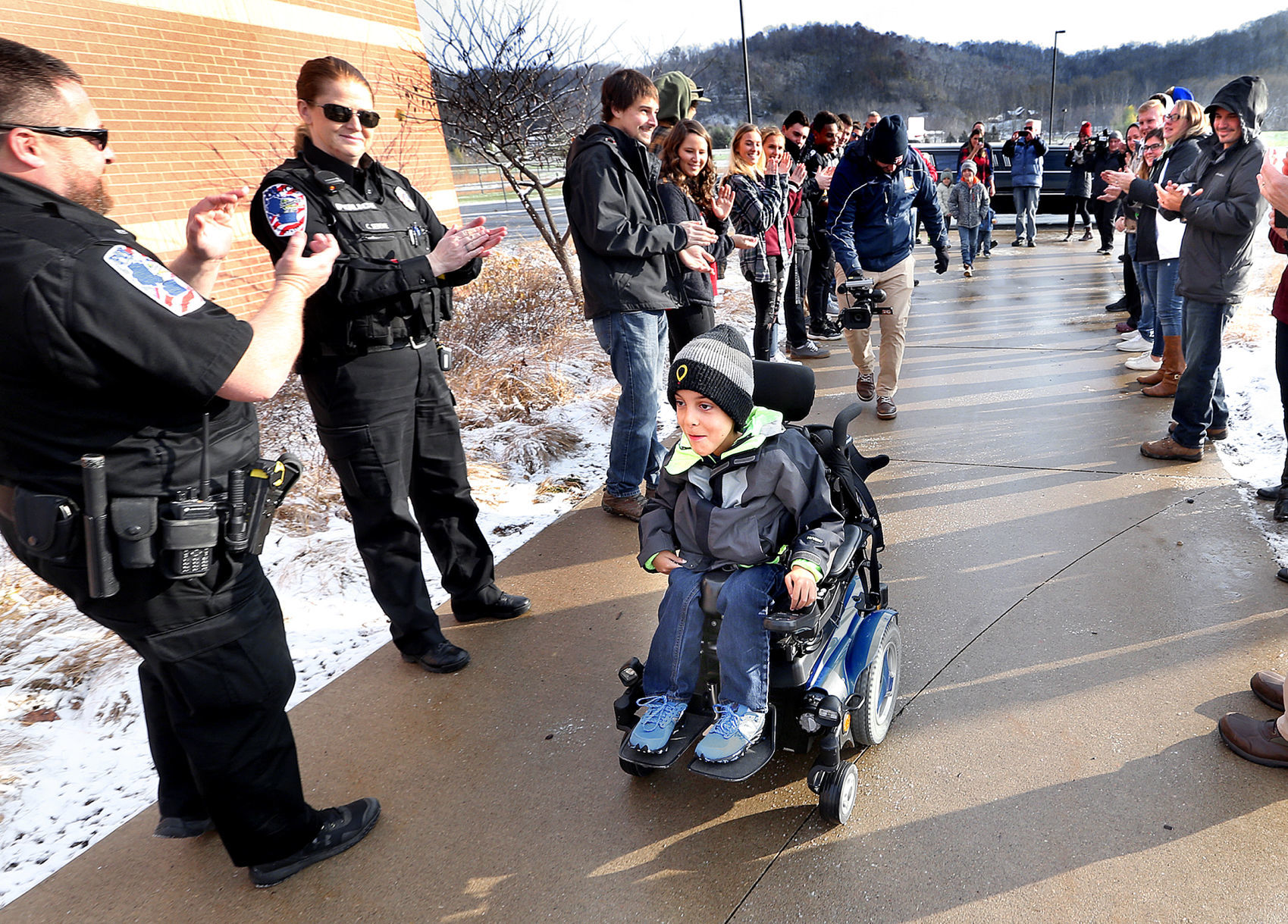 CMN National Champion arrives at school for surprise